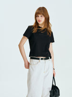 Load image into Gallery viewer, Tone-on-Tone Stitch Tee