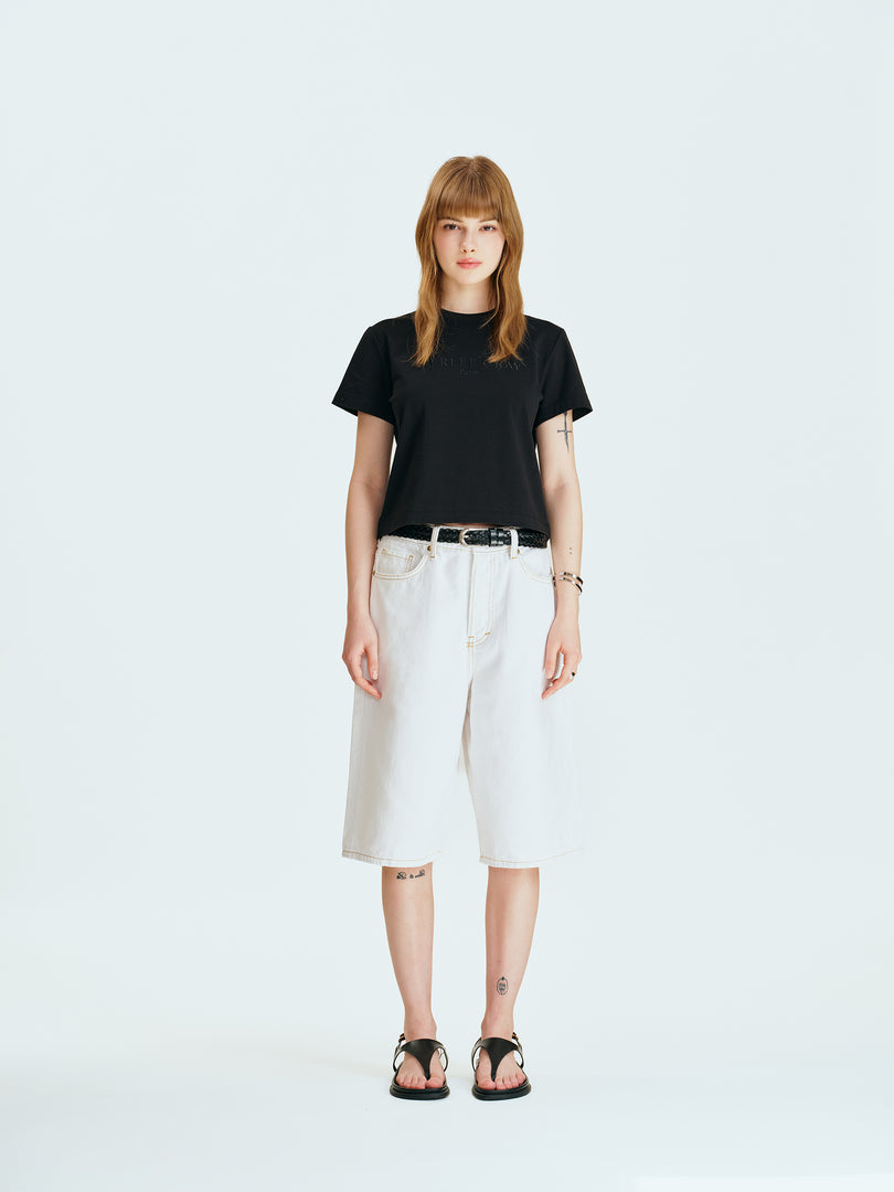 Tone-on-Tone Stitch Tee