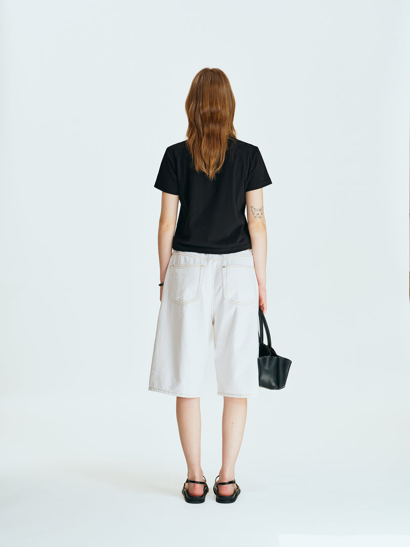 Tone-on-Tone Stitch Tee